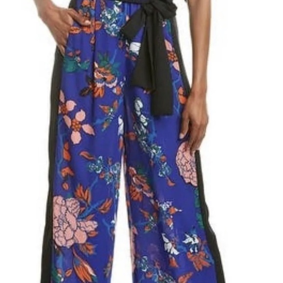 Diane Von Furstenberg Karissa Jumpsuit Blue 4 - Picture 2 of 12